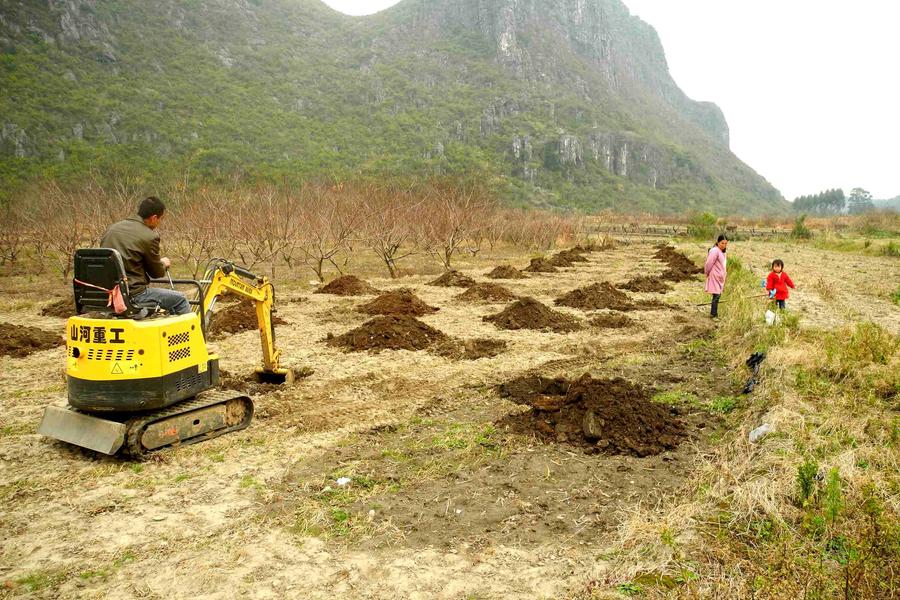 湖南村庄祖坟遭挖机破坏