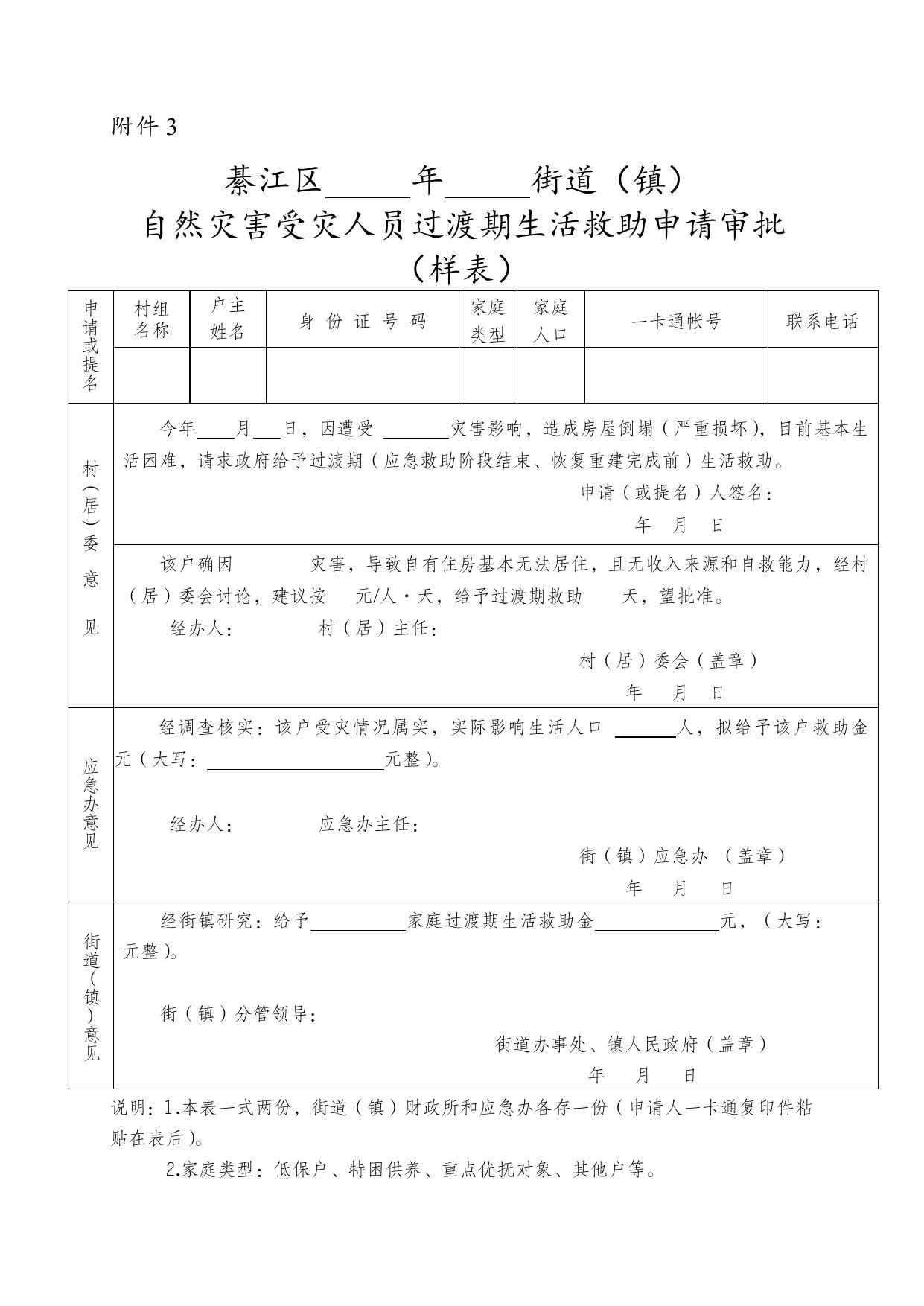 受灾人员冬春生活救助申请书的申请与需求解析