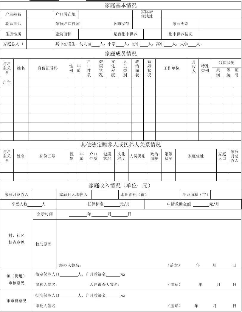 低保户表格，管理与识别关键工具