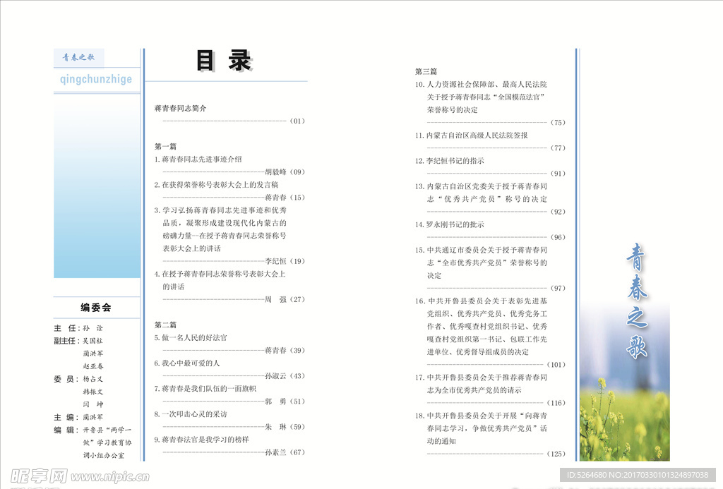 申报材料目录模板详解指南